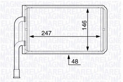 MAGNETI MARELLI 350218361000 -  Теплообменник, отопление салона
